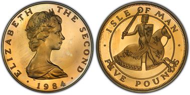 1984-AA £5 KM-134 Virenium PR64DCAM