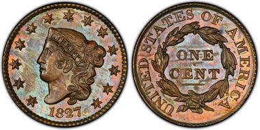 1827 1C Newcomb 1 PR62BN