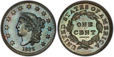 1832 1C Newcomb 1 PR64BN