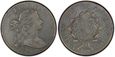 1803 1C S-264, Lg Date, Sm Frac VF35BN