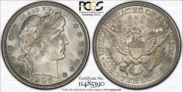 1905-S 25C MS66