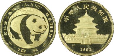 1983 10 Yn Panda Gold PAN-9A MS69