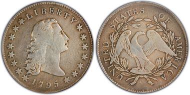 1795 $1 Silver Plug, BB-18 GN1