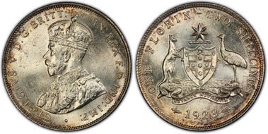 1923(m) Florin MS63