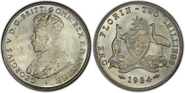1934(m) Florin MS63