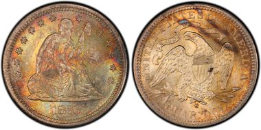 1876-S 25C MPD FS-301 MS63