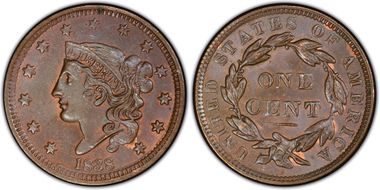 1838 1C Newcomb 4 MS64BN