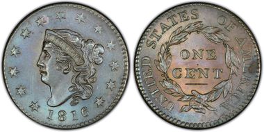 1816 1C Newcomb 4 MS64BN