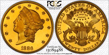 1886 $20 PR65DCAM