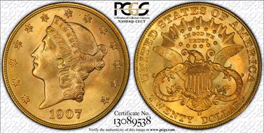 1907-D $20 MS64