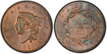 1820/19 1C Newcomb 3 MS65RB