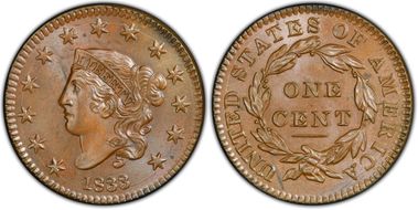 1833 1C N-2 MS65BN