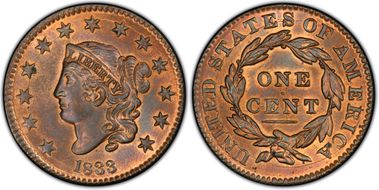 1833 1C Newcomb 5 MS65RB