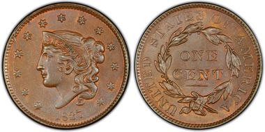 1837 1C Newcomb-2 MS64BN