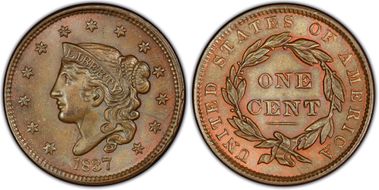 1837 1C N-9 MS65BN