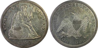 1852 $1 AU58