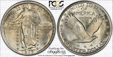 1917 25C Type 2 MS65FH
