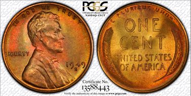 1949-S 1C MS66RD
