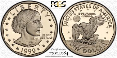 1999-P SBA$1 PR69DCAM