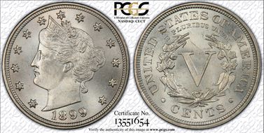 1899 5C MS66+ 