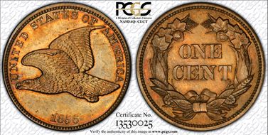 1856 1C Flying Eagle S-5 PR63