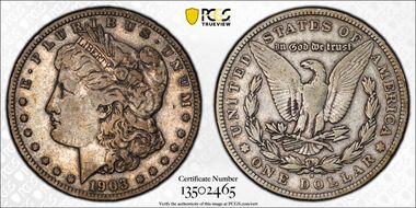 1903-S $1 VAM 2, Micro S VF20