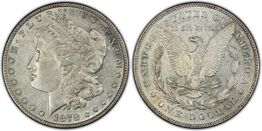 1878 7/8TF $1 VAM 44, Tripled Blossoms AU50
