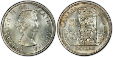 1958 S$1 British Columbia MS64