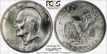 1971-S/S $1 Silver RPM FS-501 MS65