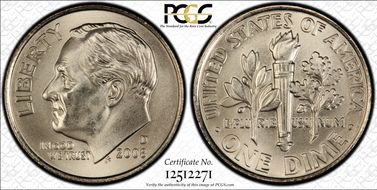 2008-D 10C Satin Finish SP69FB