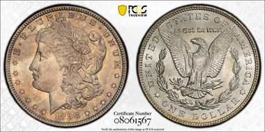 1888 $1 VAM 12, Doubled Reverse MS65