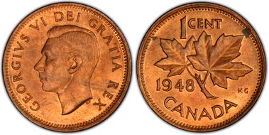 1948 1C A to Lg Denticle MS64RB