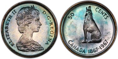 1967 50C Medal Alignment PR67