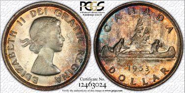 1953 S$1 Strap, SWL MS65