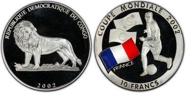 2002 10 Fr WC - French Flag PR66DCAM