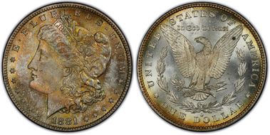 1881-O $1 VAM 1D Pummeled Eye MS64