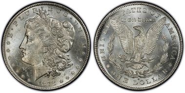 1878-S $1 VAM 17A, Denticle Clash MS62