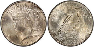 1934-S $1 VAM 3, Doubled Tiara MS65