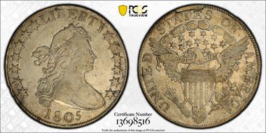 1805 50C Overton 105a XF40