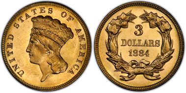 1884 $3 MS66