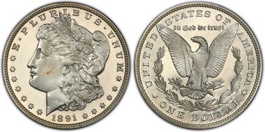 1891 $1 PR64CAM