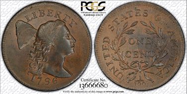 1796 1C Liberty Cap, S-90 MS63BN