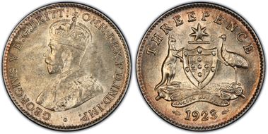 1923(m) 3D KM-24  Ag MS64