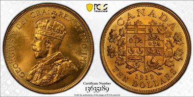1912 $10 MS65