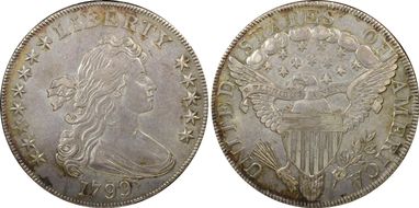 1799 $1 8x5 Stars AU50