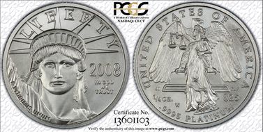 2008-W $25 Burnished St. of Liberty SP70