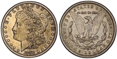 1888-O $1 VAM 2 Oval O XF40