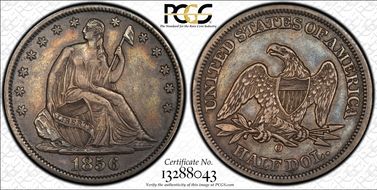 1856-O 50C WB-1 Large O XF40