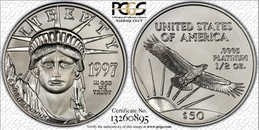 1997 $50 Statue of Liberty MS69