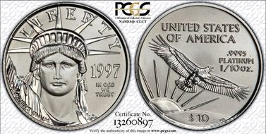 1997 $10 Statue of Liberty MS69